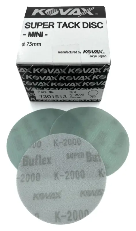 Do wyczerpania zapasów Kovax Buflex Dry K2000 75mm - krążek ścierny na rzep bez otworów