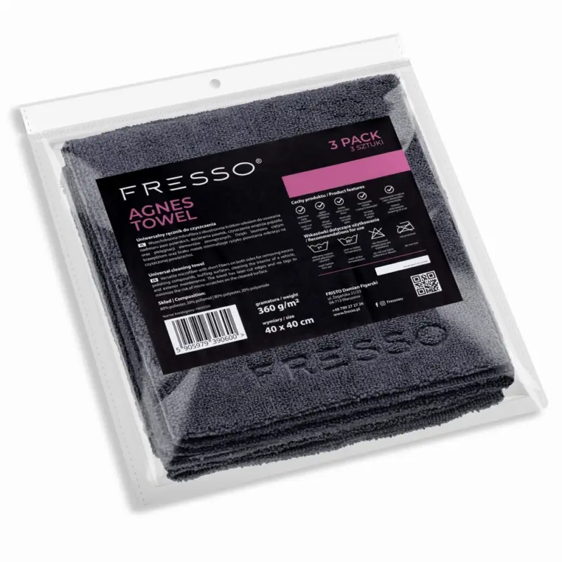 Fresso Agnes Towel Mikrofibra 360gsm 40x40cm 3 Pack Wyjątkowa oferta