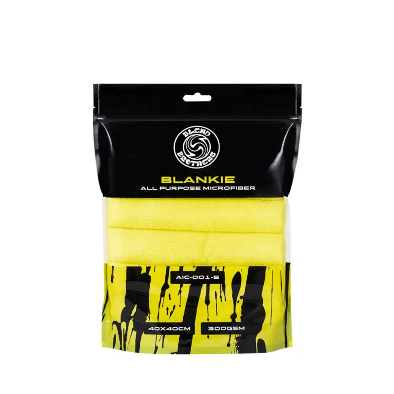 Blend Brothers BLANKIE 5-Pack Microfiber Yellow 40x40cm - zestaw 5 sztuk uniwersalnych mikrofibr Ekspresowa dostawa