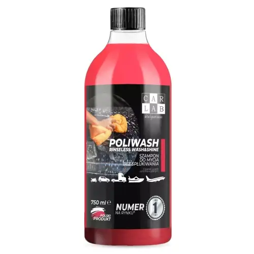 Obniżka ceny Carlab Poliwash Red - Szampon z polimerami do mycia bez spłukiwania, rinseless 750ml
