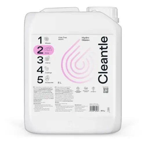 Cleantle Hydro Glass+ - produkt do mycia szyb, szkła, hydrofobowy 5L Premium