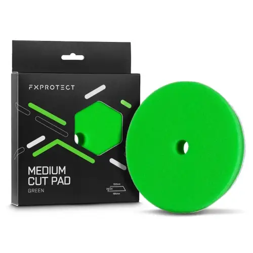 FXPROTECT Medium Cut Pad Green - 艢rednio twardy pad polerski 150/165mm Premium