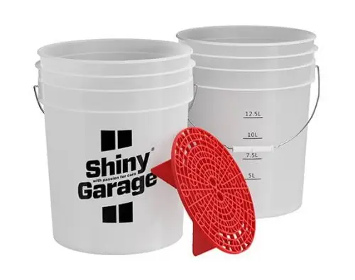 Nowy Shiny Garage Wash Bucket 20L + GritGuard Red