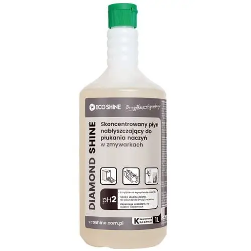 Oferta limitowana Eco Shine Diamond Shine - Płyn nabłyszczający, płuczący do zmywarki 1L