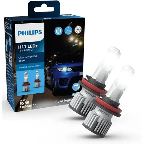 Oferta limitowana Żarówki PHILIPS LED H11 Ultinon Pro6000 BOOST | 5800K | +400% | Homologacja