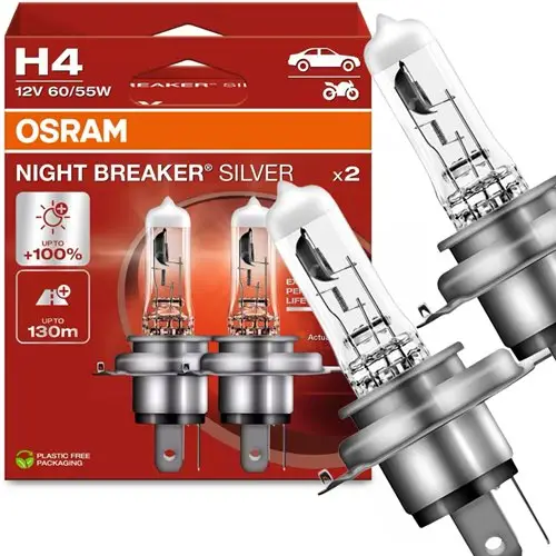 Najlepsza cena ŻARÓWKI H4 12V 60/55W OSRAM NIGHT BREAKER SILVER +100% ŚWIATŁA