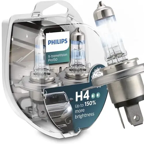 Wyprzedaż Żarówki H4 PHILIPS X-tremeVision Pro 150 +150% zestaw