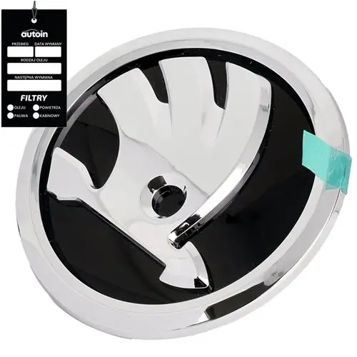 Kup teraz Logo znaczek emblemat 3v0853621a skoda superb octavia rapid yeti 90mm oem