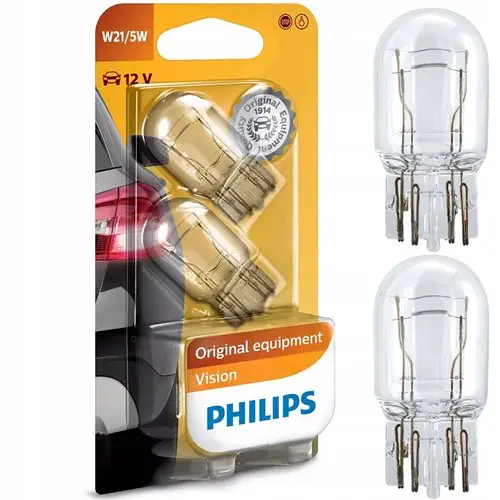 Super okazja 2x żarówki philips w21/5w w3x16q 12v vision +30%