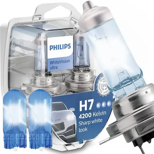 Bestseller Żarówki h7 philips whitevision ultra 12v 55w zestaw 2sztuki