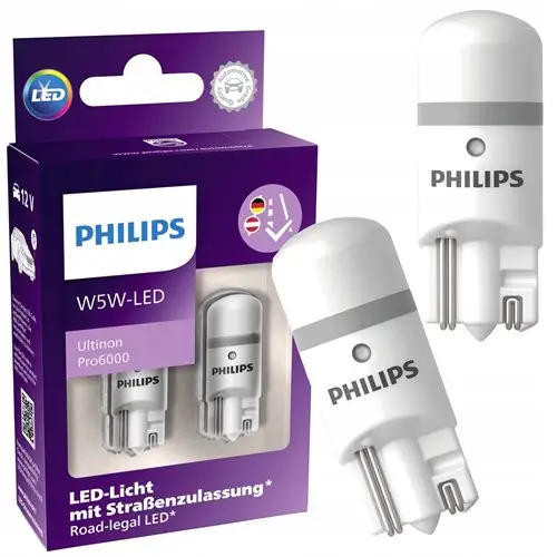 Żarówki led w5w philips ultinion pro 6000 z homolohacją niemcy austria Wyjątkowa oferta