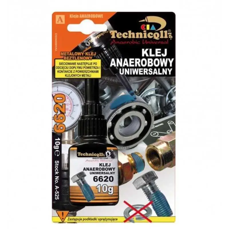 TECHNICQLL klej anaerobowy uniwersalny 6620 A-525 10g Łatwy zwrot