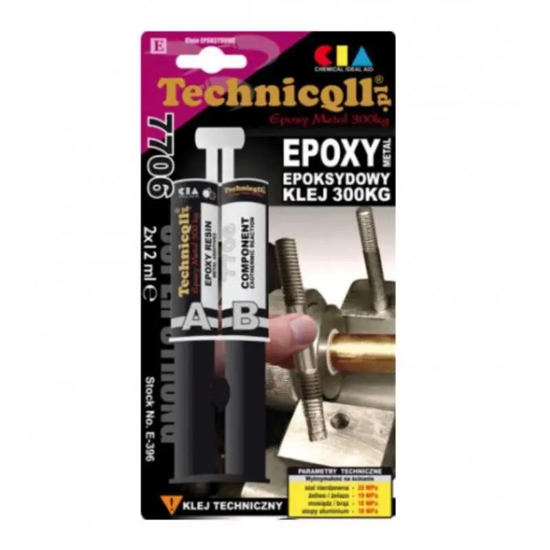 Cena promocyjna TECHNICQLL klej metal epoksydowy 300kg E-396 2x12ml