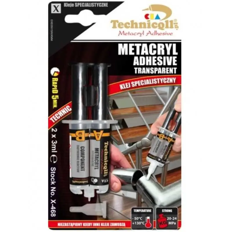 Taniej TECHNICQLL klej metakrylowy X-468 2x3ml