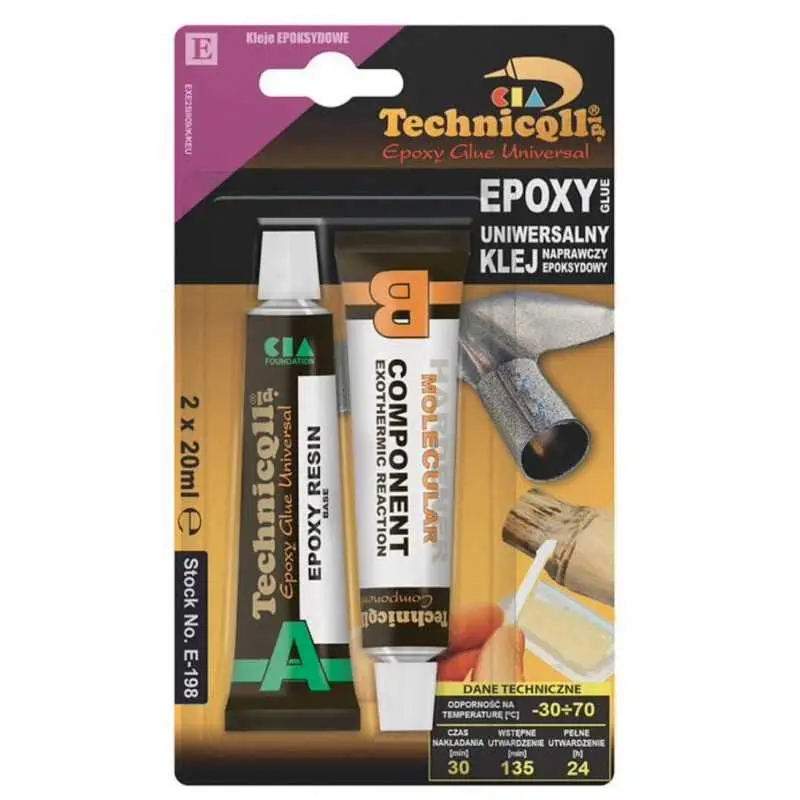 TECHNICQLL klej uniwersalny epoksydowy E-198 2x20ml Nowość