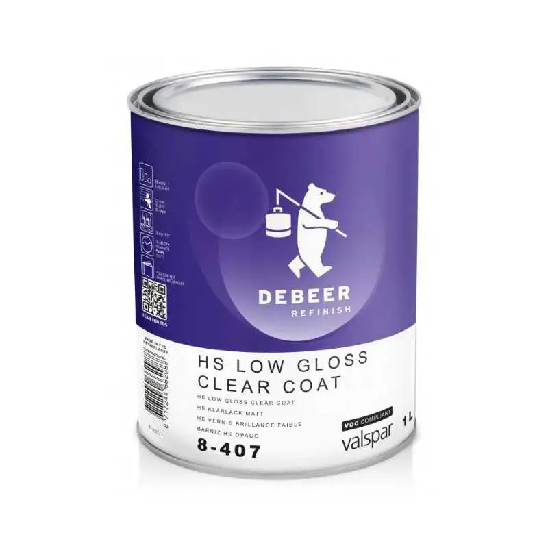 Promocja DEBEER Lakier bezbarwny HS 8-407 MAT 1L
