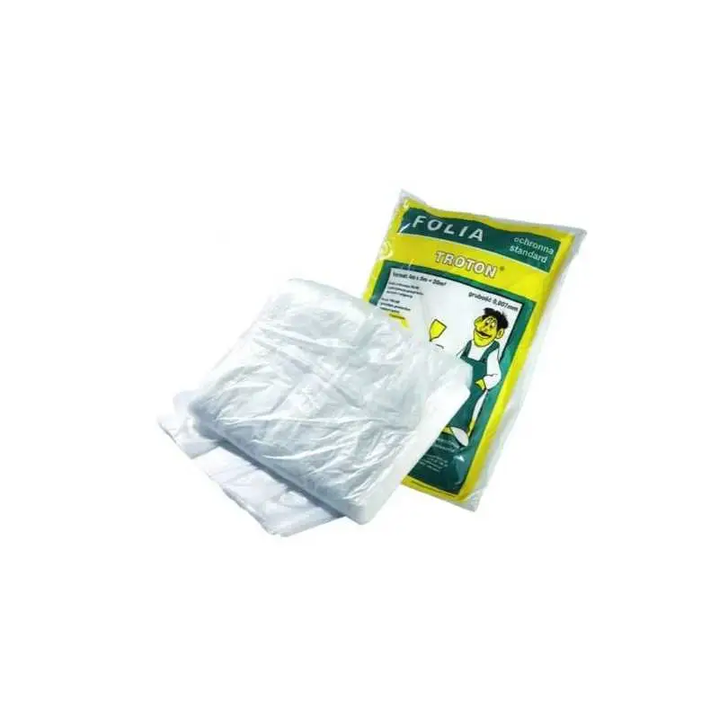Ograniczona ilość TROTON Folia ochronna lakiernicza PE-HD 120g 4x5m folia do lakierowania i malowania