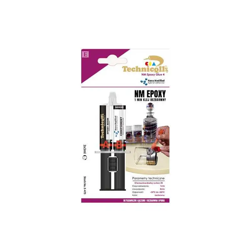 Oferta TECHNICQLL Klej Epoksydowy 1min Bezbarwny 2x12ml