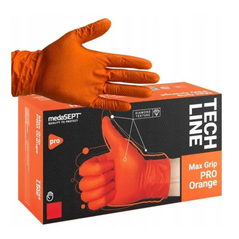 Medasept rękawice nitrylowe NITRILE Max Grip 100szt "M" Hit sprzedaży