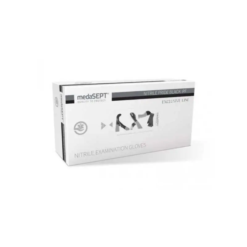 Bestseller Medasept rękawice nitrylowe Nitrile Black czarne 100szt "L"