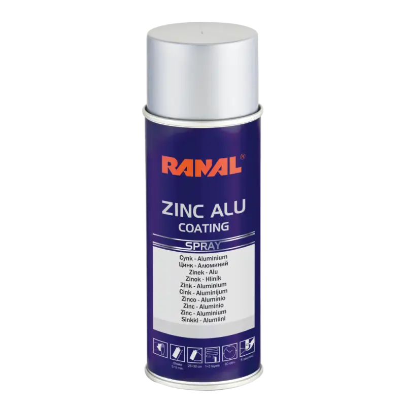 Łatwy zwrot RANAL cynk + aluminium spray 400ml