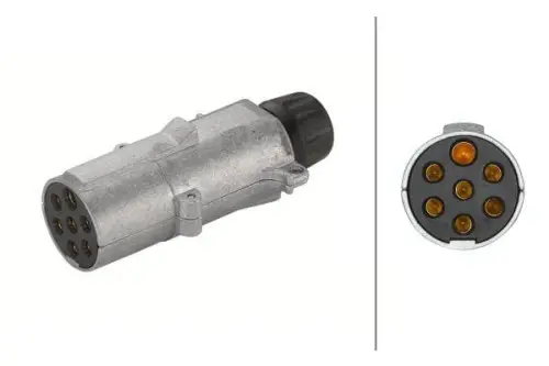 Wtyczka 7-pin DIN/ISO 1185 metalowa przyłącze płaskie Niska cena